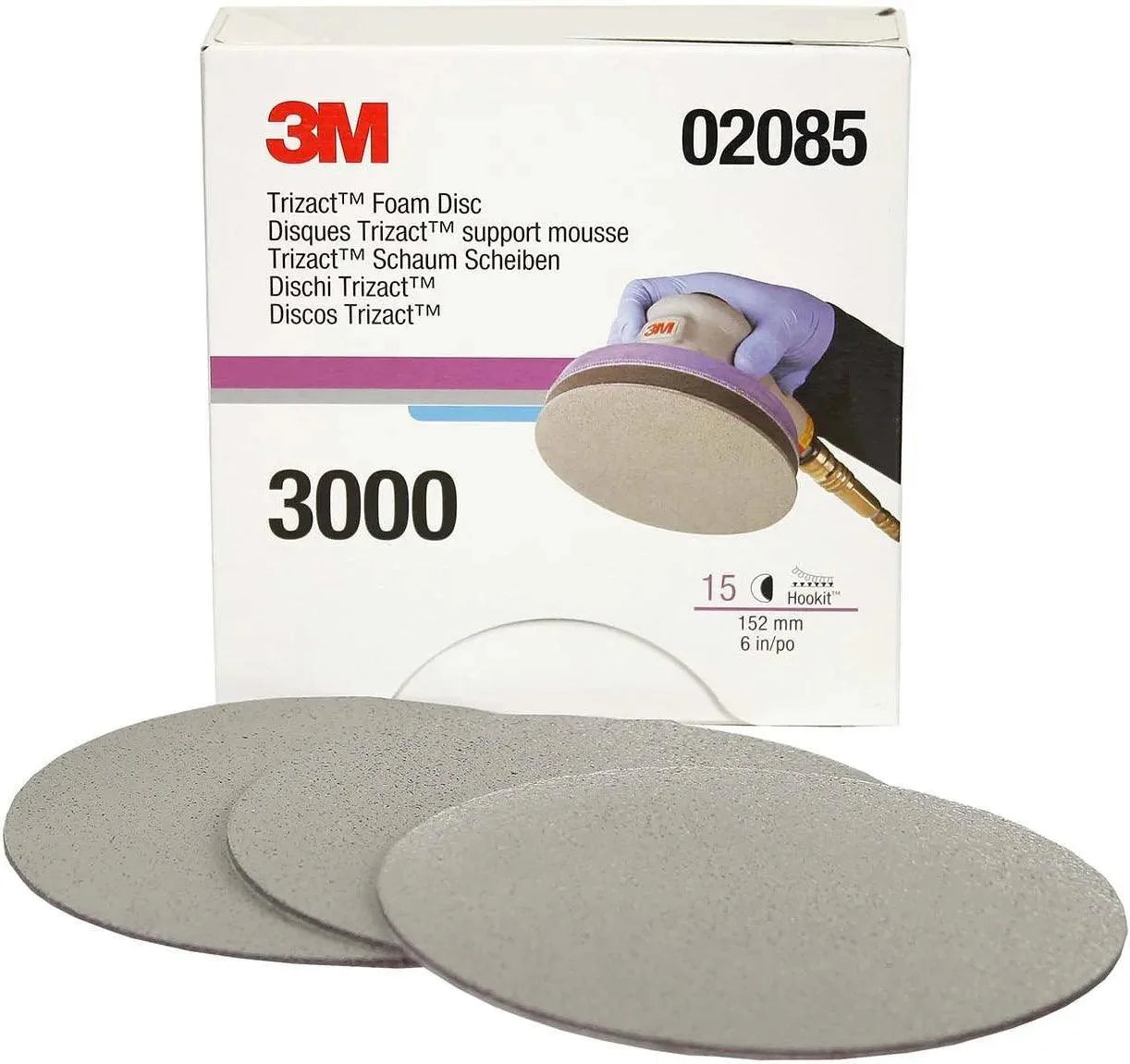 3M Trizact Foam Disc Grit P3000, 6"