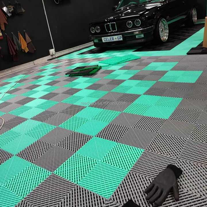 Keramik Car Wash Floor Mat Tile, 40x40cm (1.72 sq. ft), Thickness 32mm