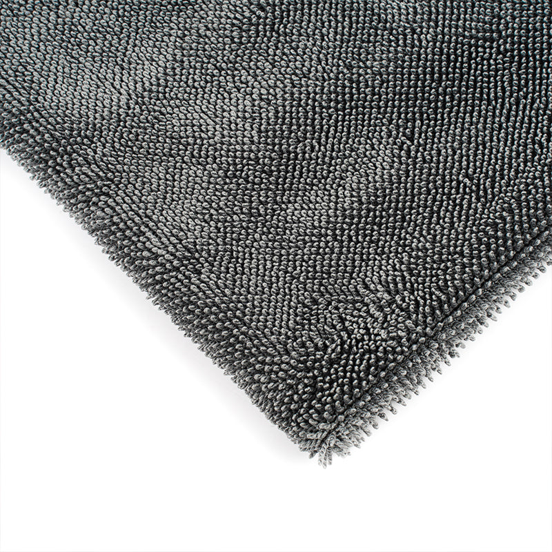 Poshlyf Twisted Loop Grey Black 600GSM Desert Storm Drier Microfiber 80cm x 50cm