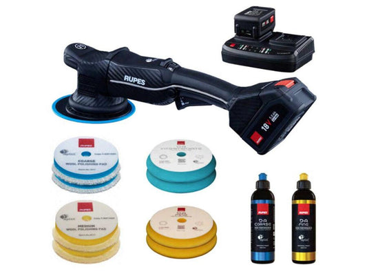 Rupes Bigfoot HLR15/BAS IBRID Cordless DA Polisher, 125mm, 5"