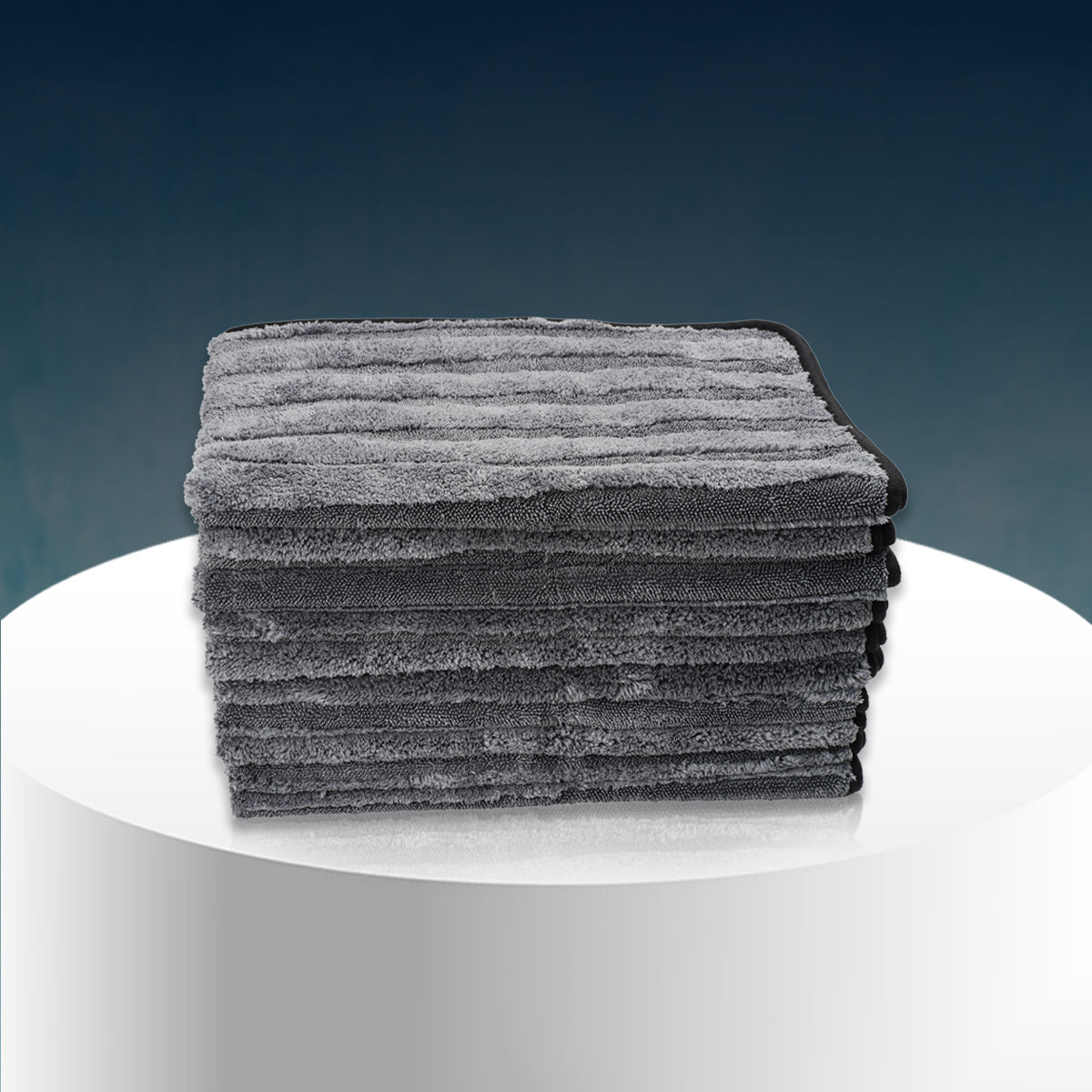 Poshlyf Chipmunk Extreme Drying Towel 600 GSM Grey with Border 80cm x 50cm