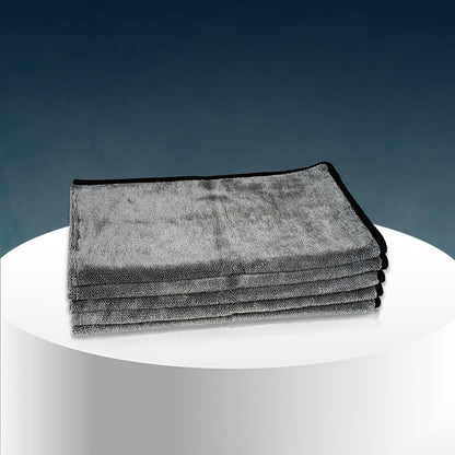 Poshlyf Twisted Loop Grey Black 600GSM Desert Storm Drier Microfiber 80cm x 50cm