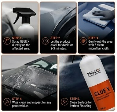 Keramik Gule X™ Professional Grade Glue & Adhesive Remover – Safe Solution for PPF, Wrap & Automotive Surfaces