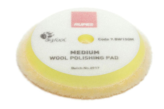 RUPES 9.NW130M Medium Wool Polishing Pad, 130/145 mm, 5"