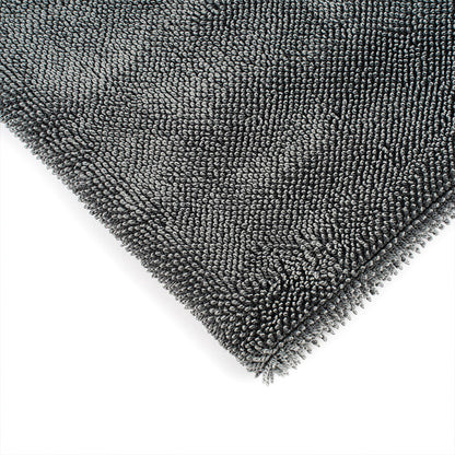 Poshlyf Twisted Loop Grey Black 600GSM Desert Storm Drier Microfiber 80cm x 50cm